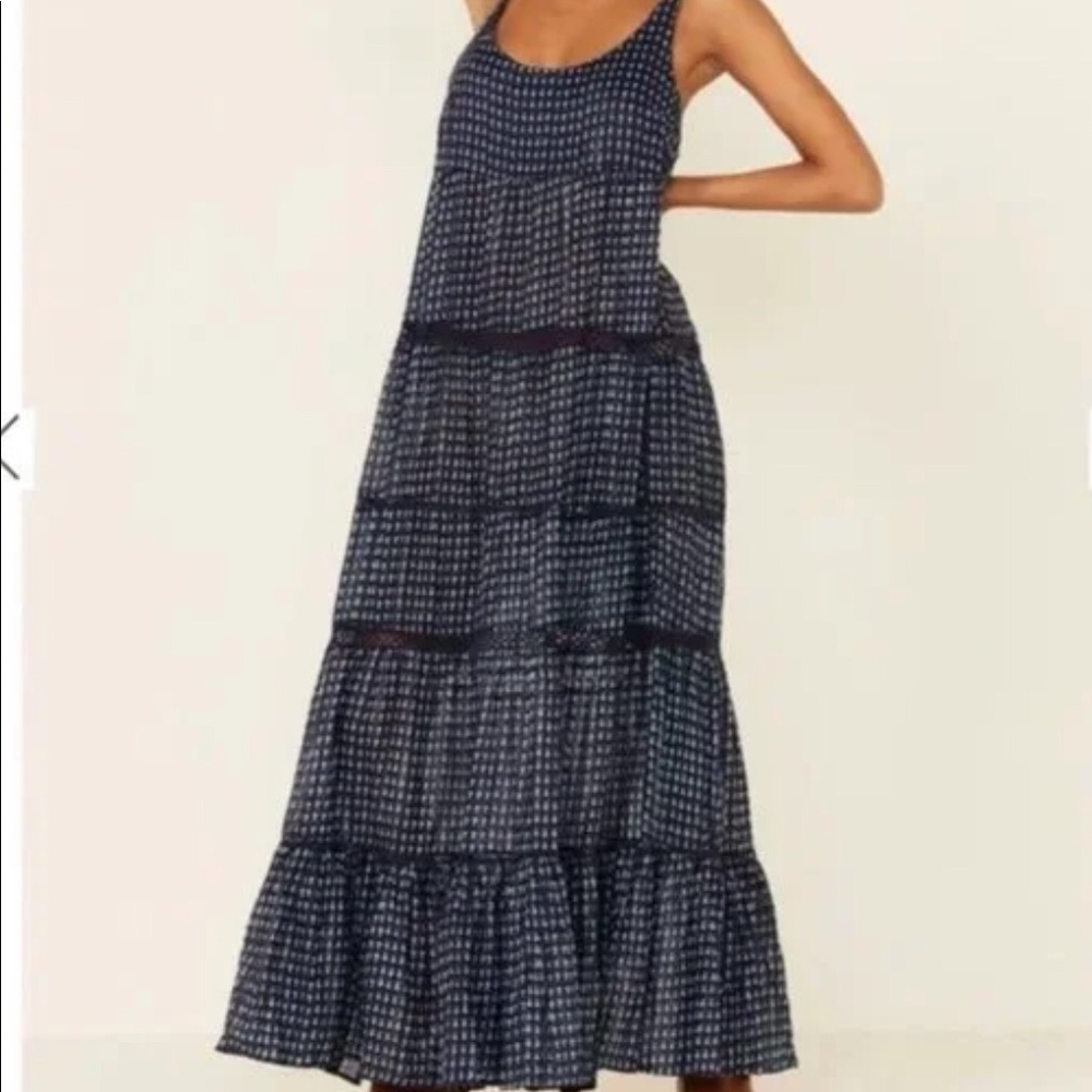 Free People Midnight Dance Tierred Maxi Dress ‘Eclipse Combo’ Women’s Medium NWT